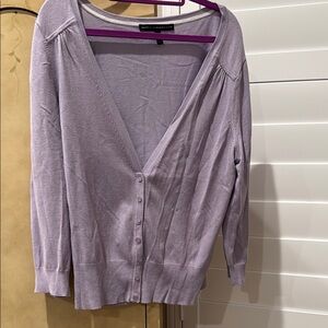 Purple Button-Up Women's Sweater
